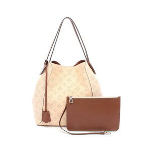 Louis Vuitton Hina Tote Bag Leather Mahina Beige Brown